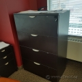 Espresso 4 Drawer Lateral File Cabinet, Locking